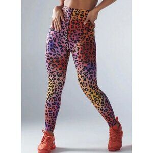 Savage X Fenty Womens Leopard Print Gradient High-Waist Leggings Size 1X